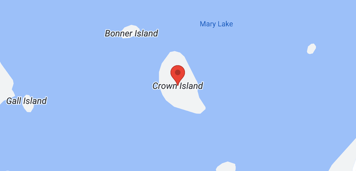 map of 100 CROWN ISLAND ISLAND